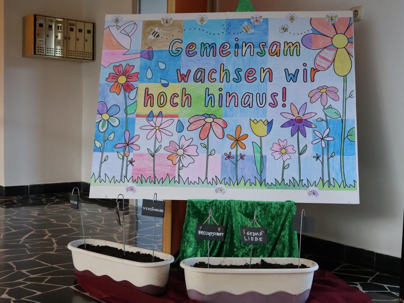 Plakat mit Blumen