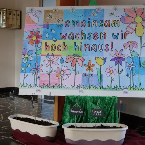 Plakat mit Blumen