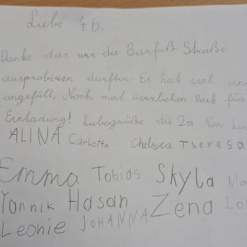 von Kindern geschriebener Text