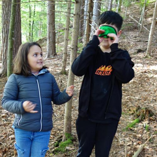 2 Kinder im Wald