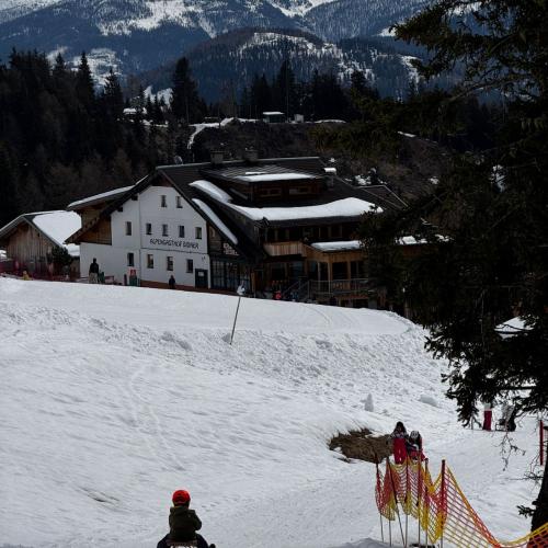 Piste mit Rodler
