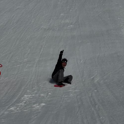 Mann im Schnee