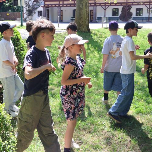 Kinder auf Wiese