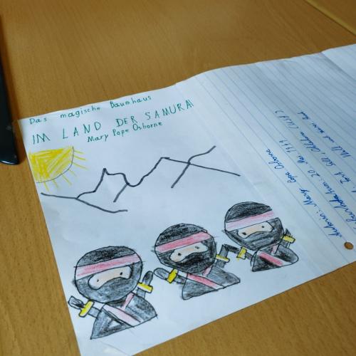 Zeichnung mit Ninjas