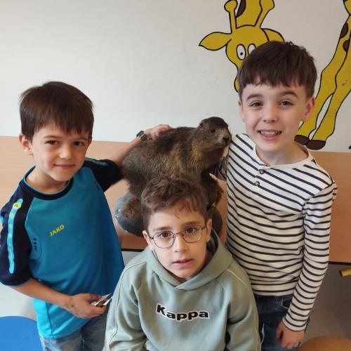 Jägerin in der Schule