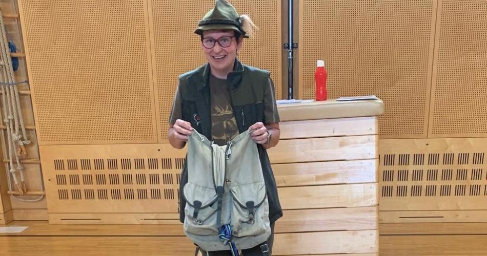 Jägerin in der Schule